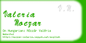 valeria moczar business card