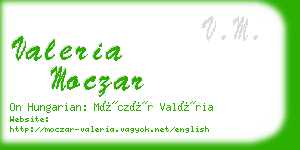 valeria moczar business card